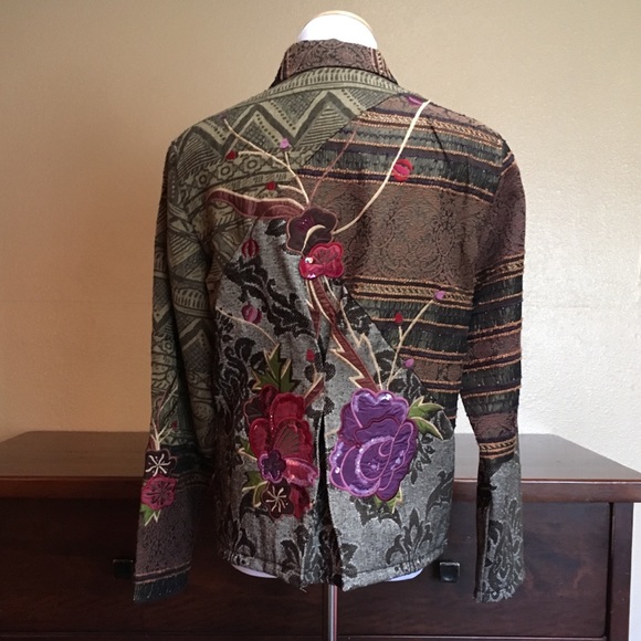 Coldwater Creek Quilt Embroidery Jacket - Picture 5 of 9